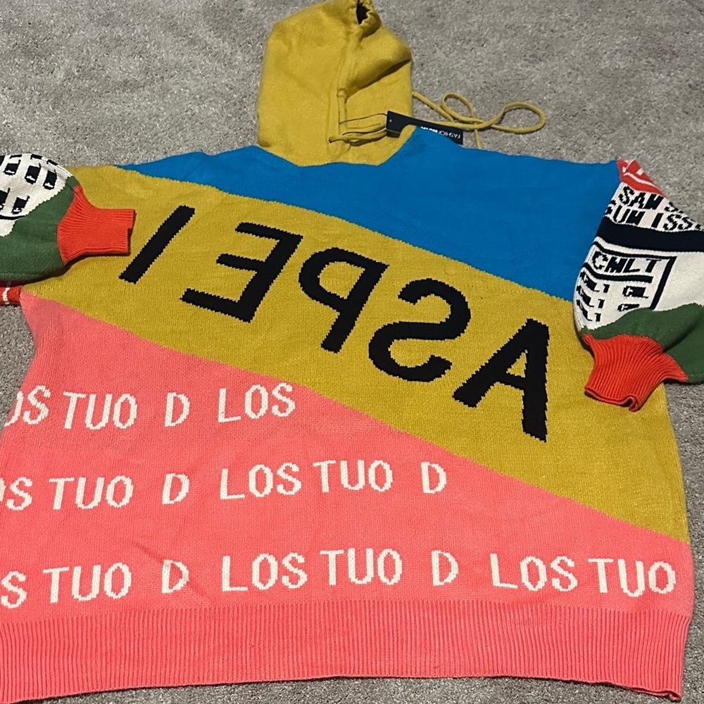 Colorblock Graphic oversized Hoodie
